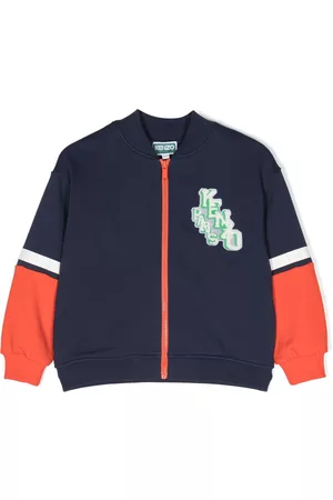 Kenzo Sudadera con cremallera y parche del logo