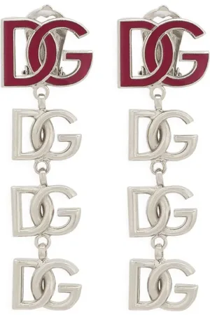 Dolce & Gabbana Pendientes largos con colgante del logo