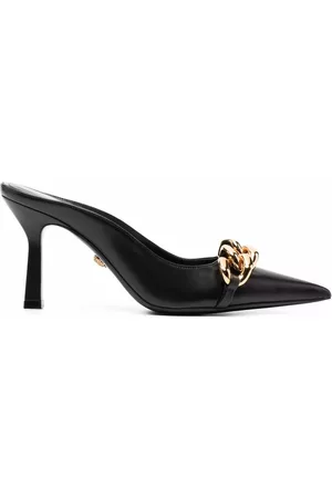 VERSACE Mules Medusa con ribete de cadena