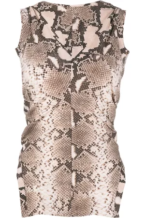 Stella McCartney Top con motivo de piel de pitón