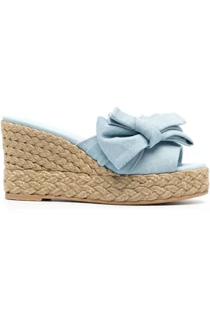 Stuart Weitzman Sandalias Loveknot Espadrille con cuña de 100mm