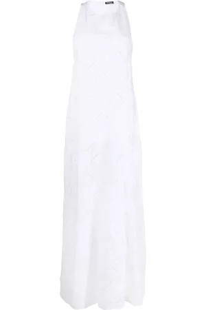 Kiton Vestido largo con detalle de perforaciones