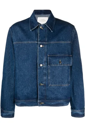 STUDIO NICHOLSON Chaqueta vaquera con bolsillos de parche