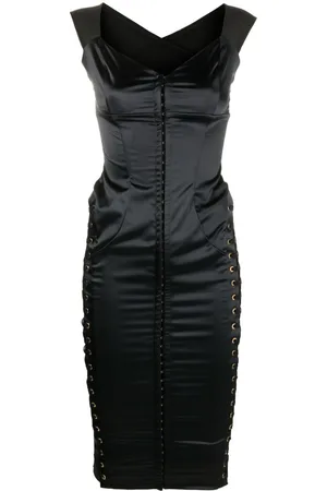 MURMUR Vestido estilo corsé con cordones