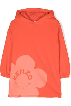 Kenzo Vestido con capucha y logo estampado