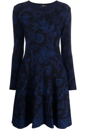 Etro Minivestido con motivo floral en jacquard
