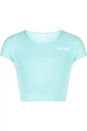 Sporty & Rich Top corto con logo estampado