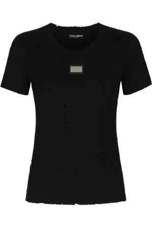 Dolce & Gabbana Camiseta con efecto envejecido y logo