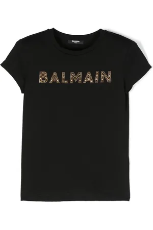 Balmain Camiseta con logo estampado y cristal