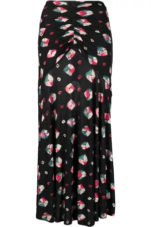 ULLA JOHNSON Falda larga con estampado Nadira Nocturne