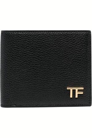 Tom Ford Cartera granulada con placa del logo