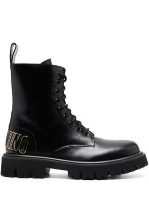 Moschino Botines con logo en relieve