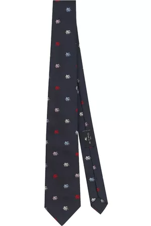 Etro Corbata con logo en jacquard