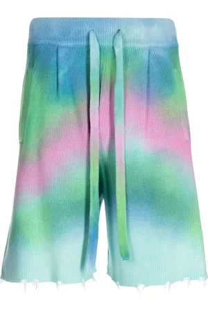 LANEUS Pantalones cortos con motivo tie-dye
