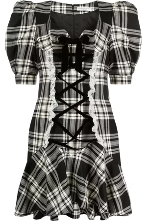 Alessandra Rich Vestido a cuadros