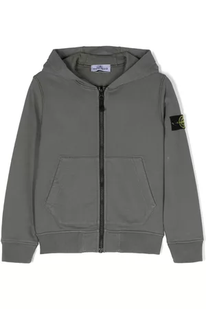 Stone Island Sudadera con cremallera y distintivo Compass