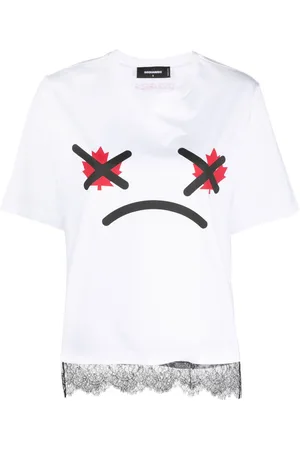 Dsquared2 Camiseta con ribete de encaje