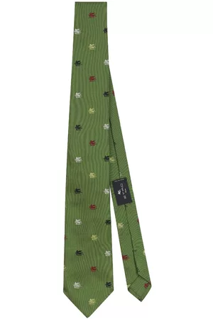 Etro Corbata con logo en jacquard