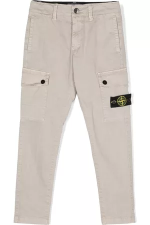 Stone Island Pantalones slim con distintivo Compass