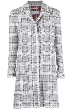Thom Browne Abrigo con aplique de ganchillo