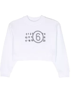 Maison Margiela Sudadera con logo y apliques de strass