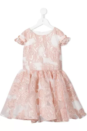 David Charles Vestido con motivo floral en jacquard