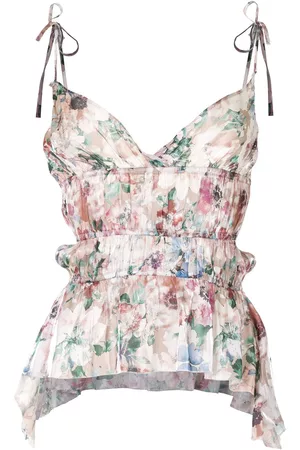 HACULLA Top camisola con volantes y motivo floral