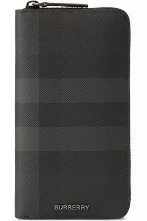 Burberry Cartera granulada con cremallera