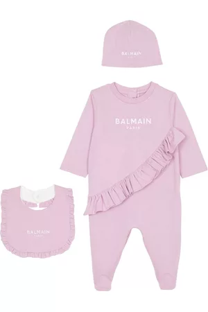 Balmain Set de pelele con logo estampado