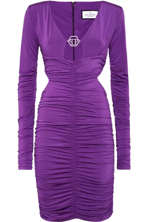 Philipp Plein Vestido corto con placa del logo