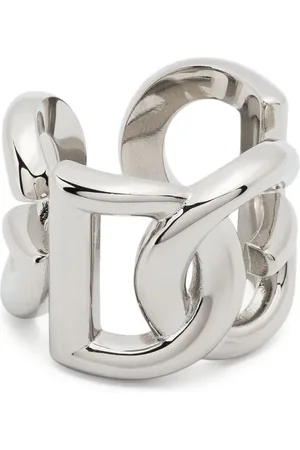 Dolce & Gabbana Anillo grabado con placa del logo