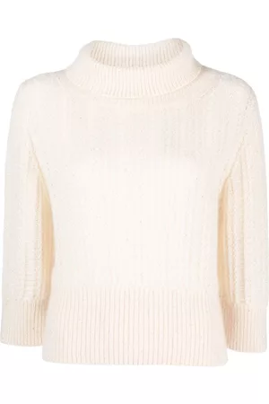 Fabiana Filippi Jersey con bordes de canalé y cuello vuelto