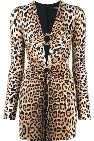 Roberto Cavalli Vestido corto con cuello en V