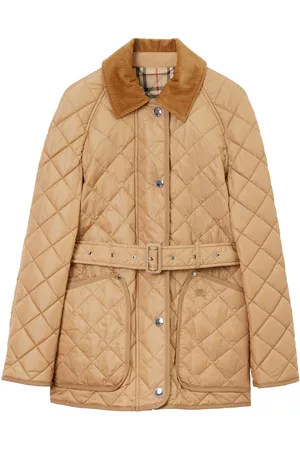 Burberry Chaqueta con acolchado de rombos y cinturón