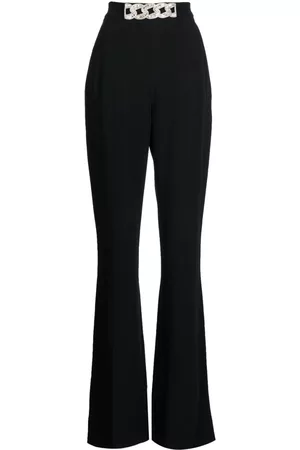 DAVID KOMA Pantalones acampanados de talle alto