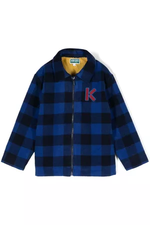 Kenzo Chaqueta a cuadros con logo bordado