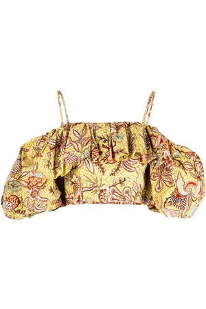 ULLA JOHNSON Top Carla Calla con estampado Lily
