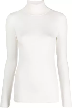 Ralph Lauren Top de canalé con cuello alto