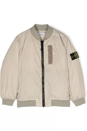 Stone Island Plumífero tipo bomber con parche Compass