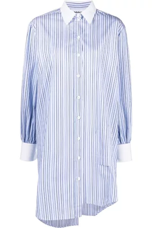 Moschino Vestido camisero asimétrico a rayas