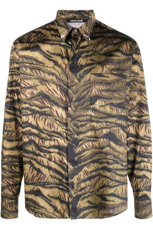 Roberto Cavalli Camisa con estampado de tigre