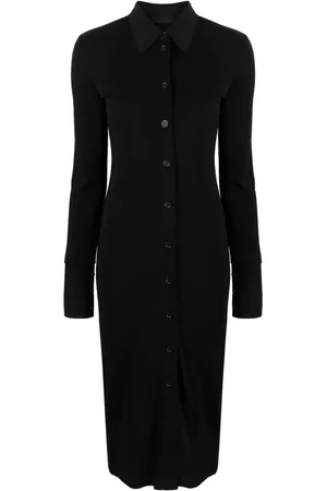 Helmut Lang Vestido camisero midi con botones