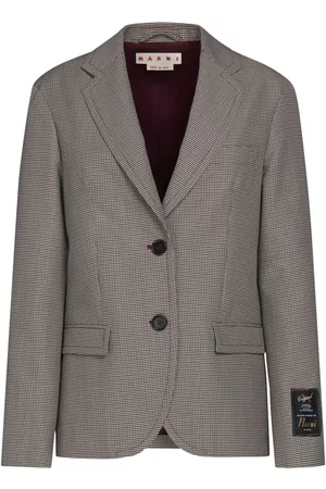 Marni Blazer con motivo pied de poule y botones