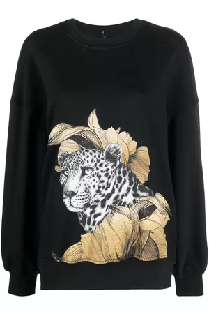 Ioana Ciolacu Sudadera con estampado gráfico y cuello redondo