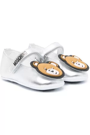 Moschino Bailarinas metalizadas con parche Teddy Bear