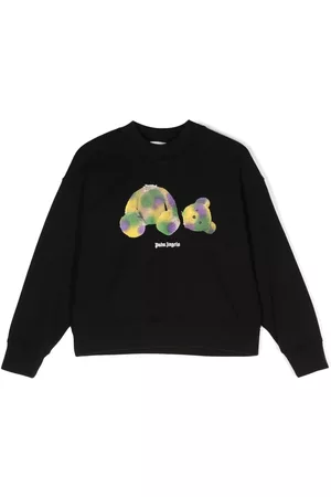 Palm Angels Camiseta con oso estampado y manga larga