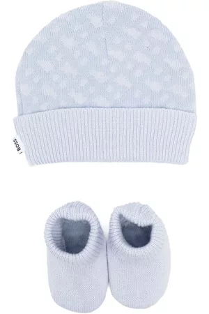 HUGO BOSS Conjunto de gorro y slippers estampados