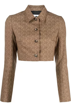 Marine Serre Chaqueta corta Moon Diamant en jacquard