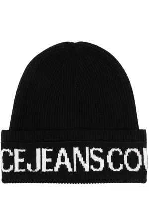 VERSACE Gorro con logo en intarsia