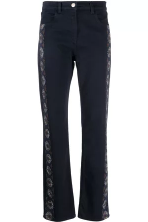 Etro Vaqueros rectos con rayas florales